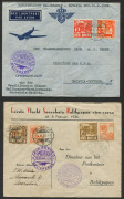 NETHERLANDS INDIES - Postal History: 1934-37 group of airmail covers many with attractive cachets and/or frankings with outward (6) including 1936 Java-Borneo, 1937 Balikpapan-Tarakan; also incoming (3, all from Netherlands) including 1934 Amsterdam to B - 2