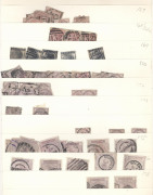 GREAT BRITAIN: 1870-1935 dealer's stock in old-time stockbook with some heavy duplication of better issues including QV Surface-Printed 1855-57 6d lilac (20), 1867-80 9d straw (25), 1873-80 8d orange (20, incl. pair), 1880-83 6d on 6d (24) & 1/- orange-b - 3