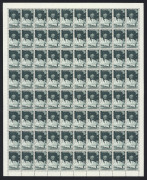 ANTARCTICA: AUSTRALIAN ANTARCTIC TERRITORY: 1957-59 (SG. 1-5) issues in complete sheets comprising 1957 2/- Map two sheets of 60, 1959 5d on 4d sheet of 120, 8d on 7d, 1/- & 2/3d in sheets of 80, all pristine MUH, Cat £1070++. Hard to source. (6 sheets) - 2