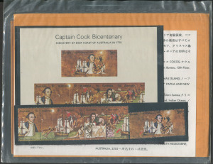 AUSTRALIA: Decimal Issues: 1970 (SG.465) Captain Cook stamp pack, Japanese version with Japanese language insert, sold only at the Australian pavilion at 'Expo 70' (Osaka, Japan), fully sealed at issued.