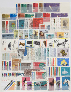 POLAND: 1950s-1980s well-filled stockbook with heaps of complete sets and M/Ss or sheetlets including 1957 National Philatelic Exhibition & 1958 Anniversary of Polish Post sheetlets; lots of thematic appeal including Animals, Art, Birds, Flowers, Space and Sport; condition generally very fine MUH. (many 100s of stamps + approx. 75 M/Ss or sheetlets).