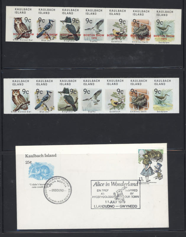 CANADA: PRIVATE COURIER STAMPS & LOCALS: 1960s-1990s mostly unused assortment in album predominantly Juan De Fuca Despatch 1965-1987 issues, all with specialised catalogue references, many issues in sheetlets or strips, also 1981-89 'British Columbia/Pri