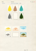 REST OF THE WORLD - Thematics: Trees - Proofs: Algeria 1983 World Tree Day Courvoisiers' original colour separations & completed designs (not in issued denominations), all imperforate and affixed to the official Archival album page [#1913], dated 1983. - 2