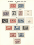 AUSTRALIA: Other Pre-Decimals: 1927-1965 patchy MUH collection in hingeless Schaubek album with better sets incl. 1934 Vic Centenary P10½ & Macarthur, 1935 Jubilee, Robes Thick Paper 5/- to £1, Arms 5/- to £2, Navigators 4/- to £2; few decimals incl. AAT - 3