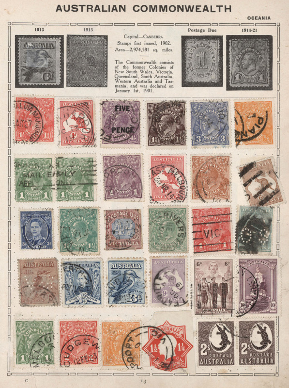 REST OF THE WORLD - General & Miscellaneous Lots: Well-filled Rapkin "Triumph" stamp album with huge variety of issues from all eras, predominantly used, with plenty of mint issues also sighted. Too much too describe adequately, however sure to be lots o