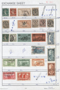 REST OF THE WORLD - General & Miscellaneous Lots: World array on exchange sheets with modest pickings incl. Australia & Colonies, plus mint & used stamps in packets including Papua, New Guinea & Israel. (many 100s)