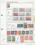 REST OF THE WORLD - General & Miscellaneous Lots: World array on exchange sheets with modest pickings incl. Australia & Colonies, plus mint & used stamps in packets including Papua, New Guinea & Israel. (many 100s) - 3