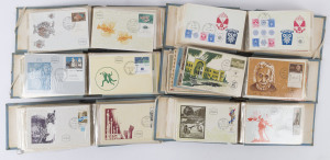 ISRAEL: MAXIMUM (SIMON) CARDS: 1960-1976 (April) collection of tabbed issues in albums, plus some later issues loose, intermittent condition issues (tone spotting), particularly the earlier issues. Thematically appealing.(100s)