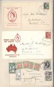 REST OF THE WORLD - General & Miscellaneous Lots: Eclectic assortment with FDCs hinged into ledger album including Australian pre-decimal array, plus decimal Navigators, AAT 1959 Pictorials, Norfolk Is. 1947 ½d to 1/- Ball Bay registered, 1950s Hungary, - 2
