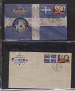 AUSTRALIA: Decimal Issues: FIRST DAY COVERS: Late 1980s to early 2000s unaddressed array in three volumes including sets, se-tenants, M/Ss & sheetlets and International Post to $10; also noted 1995 Dunlop, 1997 Bradman, 2001 Army Centenary & 2004 Eureka - 2