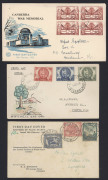 AUSTRALIA: Other Pre-Decimals: FIRST DAY COVERS: pre-decimal selection with more unusual private producer cachets for 1946 Mitchell, 1946 Peace (produced by Kingston),1953 Coronation, 1954 Royal Visit (long cover); also a few flight covers, 1959 ECAFE Co - 2