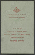 AUSTRALIAN TERRITORIES: c.1964 Australian Territories Collectors Set in Department of Territories grey folder with printer's imprint 'C.2604/56', mostly CTO comprising Norfolk Is. (18, incl. 10/- Bird optd 'SPECIMEN'); PNG (11, various issues incl. 10/- R