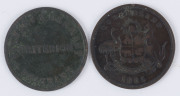 Coins & Banknotes: Trade Tokens TOKENS: Australian Colonial predominantly 1d token selection, mostly from QUEENSLAND: with Brookes (ironmongers, Brisbane), TH Jones (ironmongers, Ipswich) Larcombe & Co (drapers, Brisbane), Merry & Bush (merchants, Qld), - 7