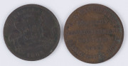 Coins & Banknotes: Trade Tokens TOKENS: Australian Colonial predominantly 1d token selection, mostly from QUEENSLAND: with Brookes (ironmongers, Brisbane), TH Jones (ironmongers, Ipswich) Larcombe & Co (drapers, Brisbane), Merry & Bush (merchants, Qld), - 10