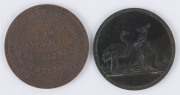 Coins & Banknotes: Trade Tokens TOKENS: Australian Colonial predominantly 1d token selection, mostly from QUEENSLAND: with Brookes (ironmongers, Brisbane), TH Jones (ironmongers, Ipswich) Larcombe & Co (drapers, Brisbane), Merry & Bush (merchants, Qld), - 13