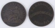 Coins & Banknotes: Trade Tokens TOKENS: Australian Colonial predominantly 1d token selection, mostly from QUEENSLAND: with Brookes (ironmongers, Brisbane), TH Jones (ironmongers, Ipswich) Larcombe & Co (drapers, Brisbane), Merry & Bush (merchants, Qld), - 16