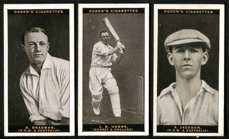 1928 Ogdens "Australian Test Cricketers 1928-29", complete set [36], noted Don Bradman, Archie Jackson & Jack Hobbs. G/VG.