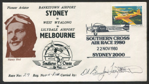 AUSTRALIA: Aerophilately & Flight Covers: 22 Nov.1980 (AAMC.1896) Nancy Bird cover carried in the Southern Cross Air Race.