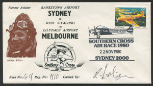 AUSTRALIA: Aerophilately & Flight Covers: 22 Nov.1980 (AAMC.1896) "Arthur Schutt" cover carried in the Southern Cross Air Race.