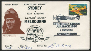 AUSTRALIA: Aerophilately & Flight Covers: 22 Nov.1980 (AAMC.1896) "Bunny Hammond" cover carried in the Southern Cross Air Race.