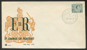 Australia: Other Pre-Decimals: FDC: 20 May 1959: 3d Queen (SG.311) on unaddressed ROYAL cover (with date & title) from MELBOURNE.