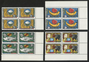 Australia: Decimal Issues: 1972 (SG.510-13) Primary Industries series complete in blks.4, MUH. (16).