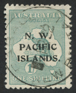 NEW GUINEA: 1918-22 (SG.113) 1/- Emerald (3rd wmk) FU with 1922 RABAUL cds. Cat.�30