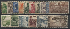 PAPUA NEW GUINEA: 1952 - 58 (SG.1-15) �d - �1 Pictorials, complete set of (16) FU.