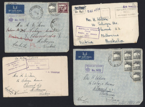 Australia: Postal History - World War II - Military: 1940-45 family correspondence between AIF serviceman and his mother, approx 40% originating in Middle East theatre of war incl. four 1940 airmail from Palestine and three 1941 airmail from Egypt, also 