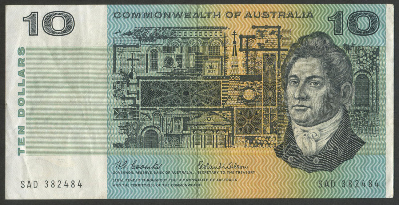 Decimal Banknotes - Australia: 1966 $10 Coombs/Wilson, aUnc.