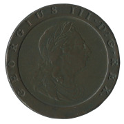 Coins - Australia: Proclamation Coins: Great Britain 1797 One Penny "Cartwheel", F/VF. - 2