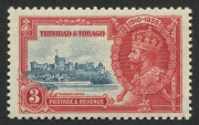 Trinidad & Tobago: 1935 (SG.240) 3c Silver Jubilee variety "Extra Flagstaff", MUH, Cat. �60.