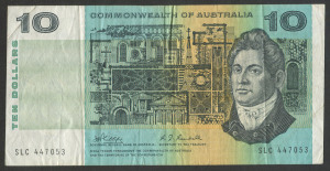 Decimal Banknotes - Australia: 1968 $10 Phillips/Randall, R303, VF.