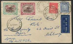 PAPUA - Aerophilately & Flight Covers: 30 May 1938 (AAMC.P134) Australia-Papua-Australia first official flight, pilots R.O. Mant & K.G. Jackson flying in DH86 VH-UYU "Carmania", fine condition, Cat. $50.