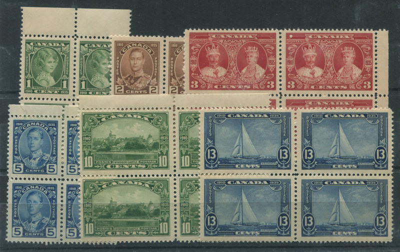 CANADA: 1935 (SG.335-340) 1c - 13c Silver Jubilee set