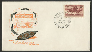 FDC: 26 July 1961 5/- Cattleman on unaddressed "Royal" FDC.