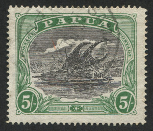 PAPUA: 1916-31 (SG.104) 5/- black & deep green, VFU. Cat.�48.