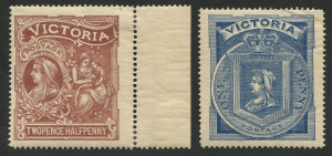 VICTORIA: 1897 (SG.353-54) Charity pair; very fine apperance. 1d MVLH (gum bends), 2½d M (vertical bends). (2). Cat.£150+.