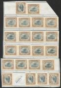 PAPUA: 1916-31 (SG.100) 5d bluish slate & pale brown Lakatoi, 22 different plate positions (as per annotatons), some shade variations, fine mint. (22)