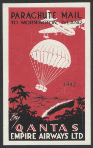 AUSTRALIA: Aerophilately & Flight Covers: 23 December 1942 (AAMC.951a) 1942 Mornington Island Parachute Mail vignette, full gum MUH. Superb.