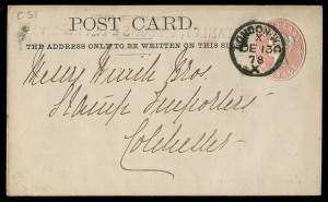 GREAT BRITAIN: Postal Cards PTPO: 1872-1972 selection with 1872 �d pink Huggins & Baker CS1 (used 13, unused 2) with users incl. stamp dealers Stanley Gibbons & Whitfield King, plus Wharncliffe Silkstone Collieries & Clyde Shipping Co, condition variable. (27)