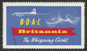 Cinderellas: POSTER STAMPS - AIR TRAVEL: c.1957 BOAC Britannia "The Whispering Giant", lightly hinged full gum.