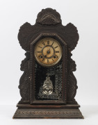ANSONIA American shelf clock in pressed timber case, late 19th century, ​58cm high
