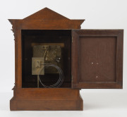 LENZKIRCH German mantel clock, time and strike movement in walnut case, late 19th early 20th century, 40.5cm high - 2