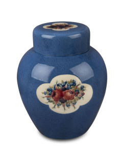 MOORCROFT an impressive early powder blue ginger jar with floral vignettes, early 20th century, signed "W. Moorcroft" in underglaze green, impressed "W. MOORCROFT, BURSLEM", with original paper label "W. Moorcroft, Hand Made Pottery, No. 769/11", a stunni
