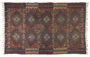 A vintage Turkish kilim, early to mid 20th century, ​230 x 143cm