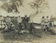 A pair of tiger hunting scene albumen photographs, late 19th century, original frames and mounting, ​sheet size 27 x 35cm - 2