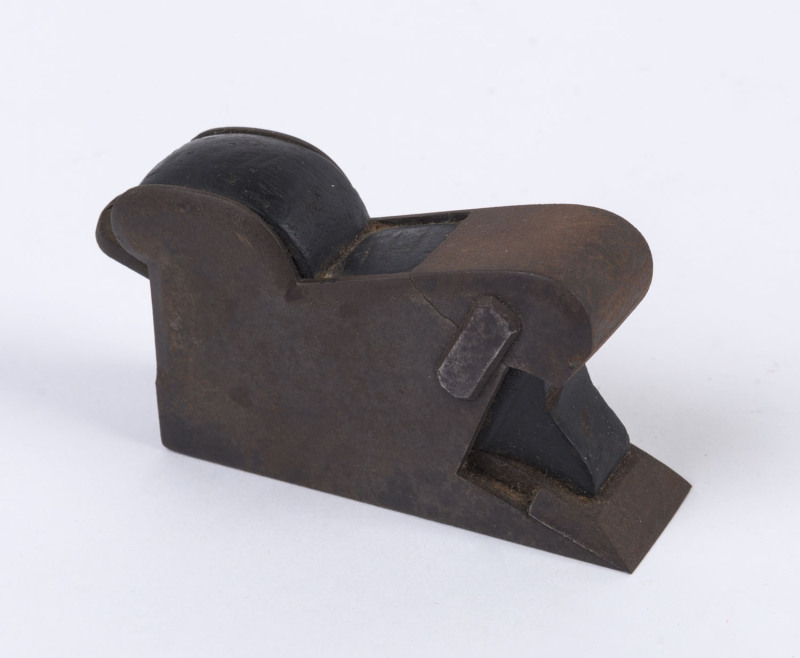 An antique infill plane, with old repair, 19th century, ​8.5cm sole, 10cm long overall