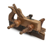 Antique wooden plough plane with two arm adjustable fence, 19th century, 27cm ​fence length - 2