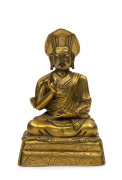 A Sino-Tibetan gilt bronze seated Buddha statue, 18th/19th century, 17cm high. PROVENANCE: The Russell Zeeng Collection